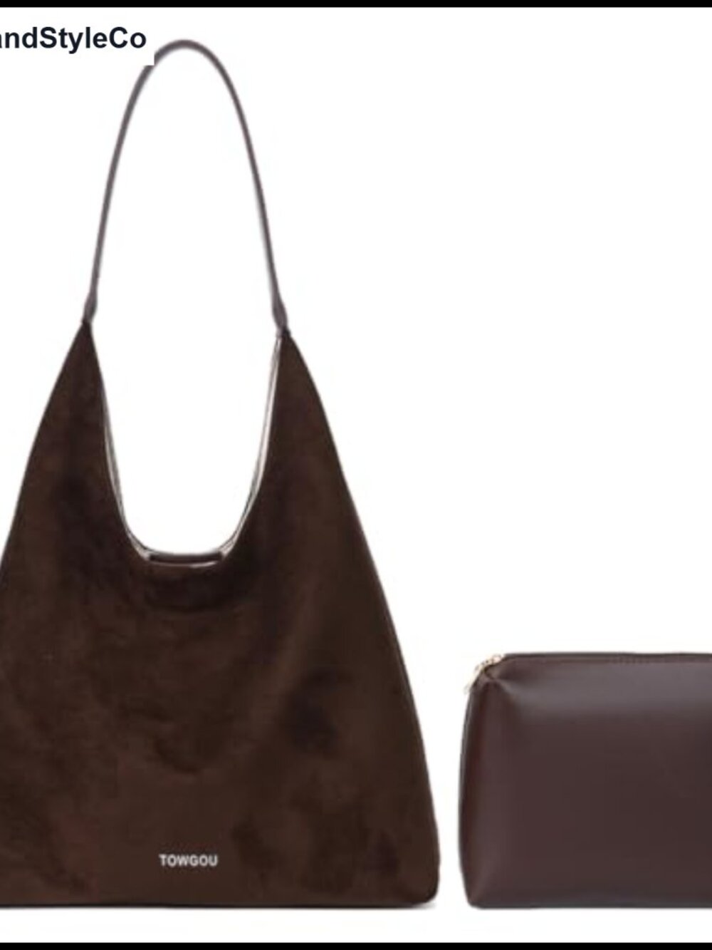 Suede Shoulder Bag Hobo Purse Tote for Women Slouchy Handbag